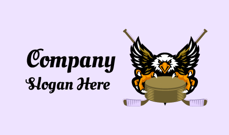 Un Potente Logo Dell'aquila Nell'hockey