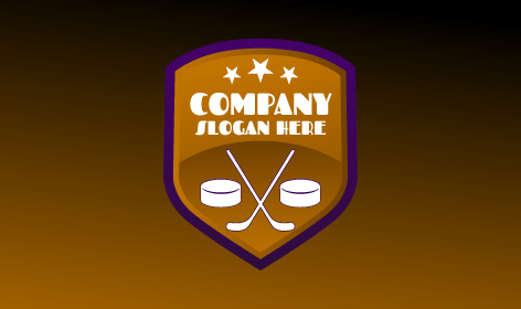 Logo Da Hockey Con Contorno Viola