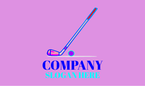 Logo Elegante A Forma Di Mazza Da Hockey