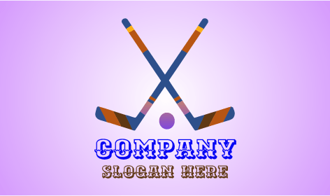 Logo Con Mazze Da Hockey Gemelle