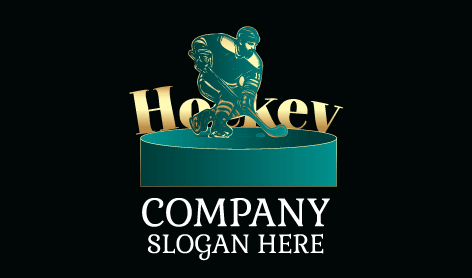 Winter Hockey Sports Logo