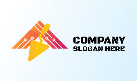 Logo Di Miglioramento Della Casa Con Pala Da Giardino