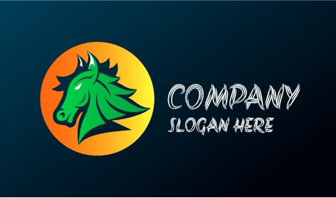 Green Knight Horse Logo