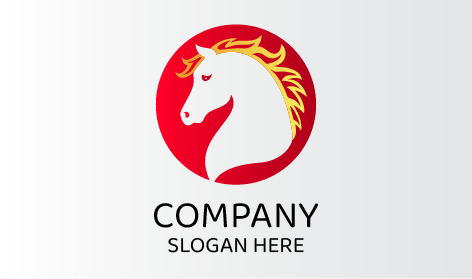 Kırmızı Daire At Logosu