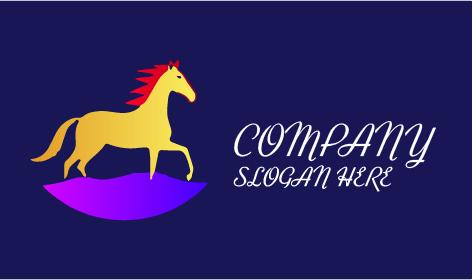 Koşan Sarı At Logosu