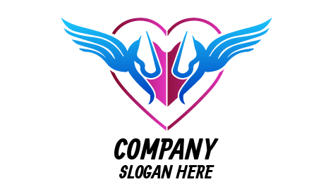 Şık Kalp at Logosu