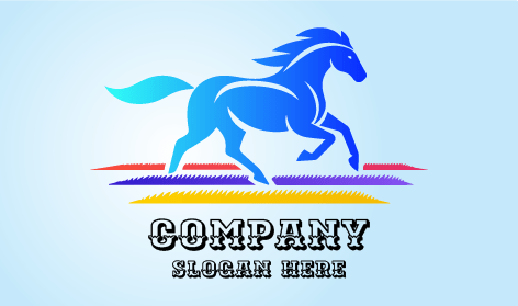 Hız Yapan Aygır At Logosu