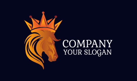 Logotipo De Cabeça De Cavalo Forte