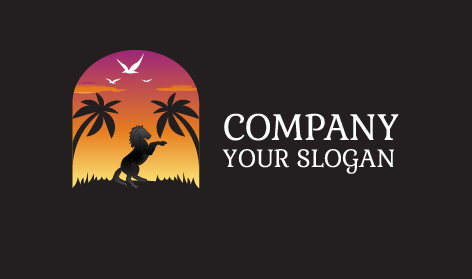 Logotipo Do Cavalo Do Paraíso Tropical