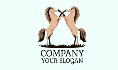 İki Ayakta Duran At Logosu