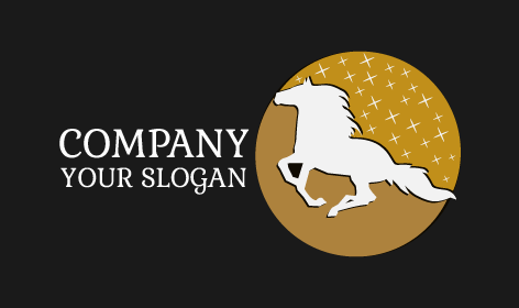 Beyaz At Siluet Logosu