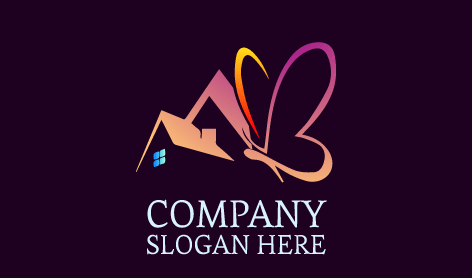 Riesiges Schmetterlingshotel-logo