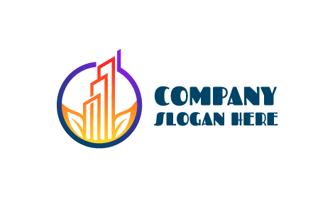 Logo Desain Hotel Garis Oranye