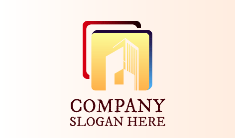 Pastel Silhouette Hotel Logo