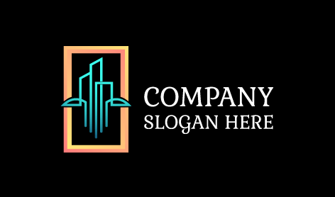 Logo Dell'hotel Con Cornice Rettangolare