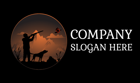 Logo Berburu Anjing Hitam