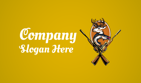 Brown Crossed Rifles Hunting Logo