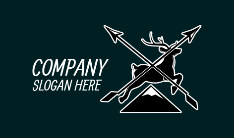 Logo Per La Caccia Al Cervo All'aperto