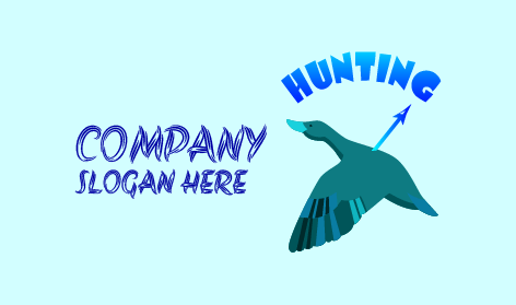 Flying Duck Hunting Logo