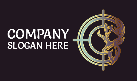 Gray Deer Head Hunting Logo