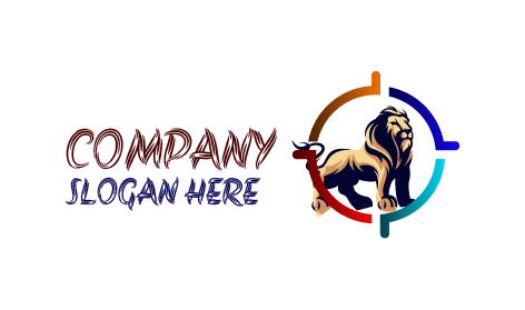 Lion Target Hunting Logo