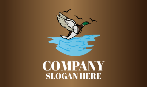 White Duck Hunting Logo