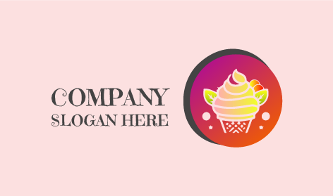 Bright Ice Cream Mascot Logo