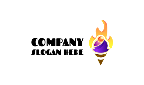 Fiery Hot Ice Cream Logo