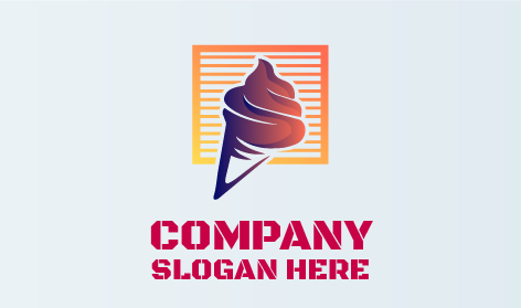 Degrade Girdap Dondurma Logosu