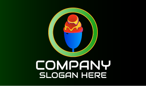 Schmelzendes Rotes Eiscreme-logo