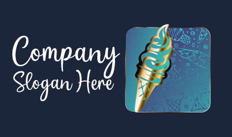 Premium Altın Dondurma Logosu