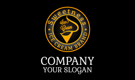 Premium Dondurma Salonu Logosu