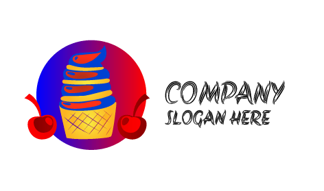 Logo Für Kirscheis Mit Zuckertüte