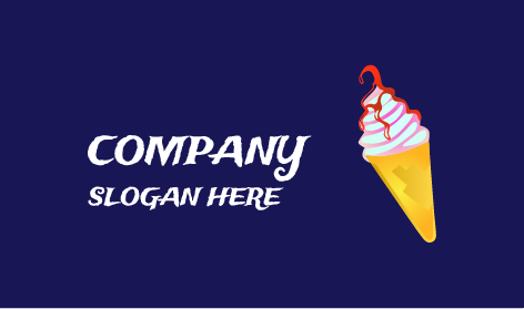 Waffle Koni Gök Mavisi Dondurma Logosu