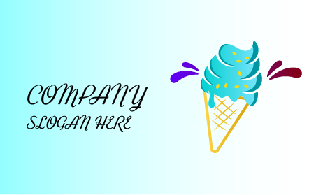 Logotipo De Sorvete De Granulado Amarelo