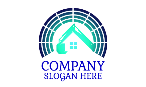 Bulldozer Roof Industrial Logo