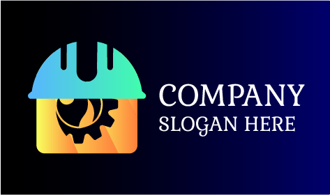 Logo Industri Roda Gigi Menyala