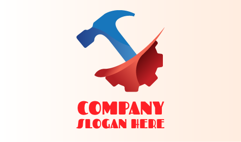 Logotipo Industrial De Martillo De Golpe