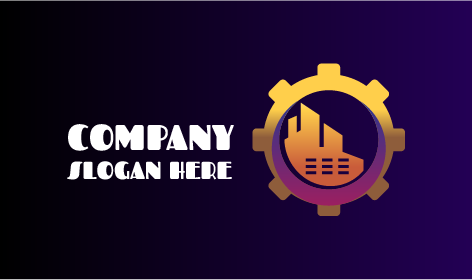 Logo Industriale Ruota Dentata Arancione