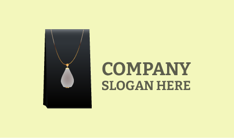 Logotipo De Joalheria Com Pingente De Lágrima