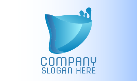 Aqua Blue Drink Logo