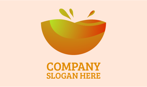 Logotipo De Tazón De Jugo Que Fluye