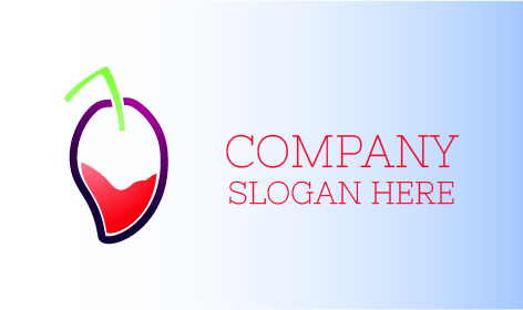 Green Straw Mango Juice Logo