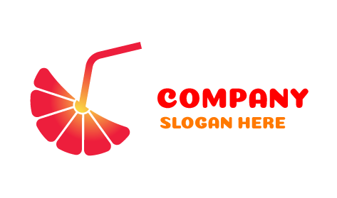 Minimalist Orange Citrus Juice Logo