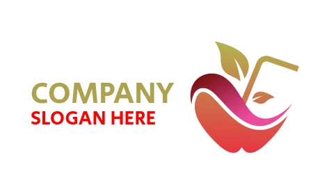 Pink Swirling Apple Juice Logo