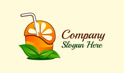 White Straw Orange Juice Logo