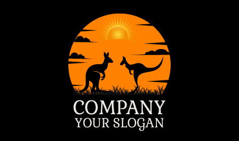 Logo Duo Kangourou Noir