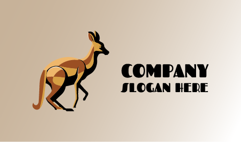 Logo Kangourou À Queue Courbée