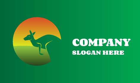 Logo Animal Kangourou Du Désert
