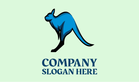 Logo Du Kangourou Bleu Voûté